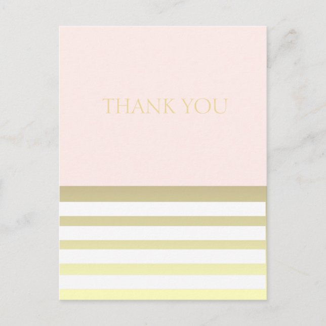 Carte Postale Pink & Gold Merci personnel ou professionnel (Devant)