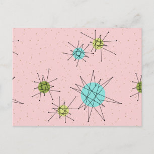 Carte Postale Pink Iconic Atomic Starburts