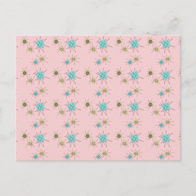 Carte Postale Pink Iconic Atomic Starburts (Devant)