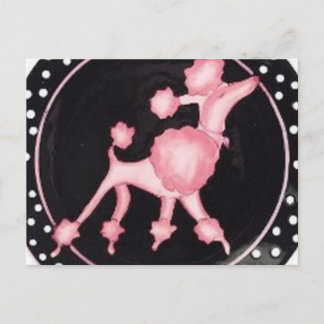 Carte postale Pink Poodle Delft