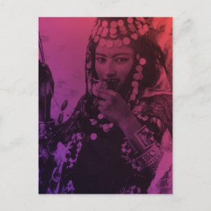Carte Postale Pink Red Maghreb Ouled Naïl Berber Girl Female Pos