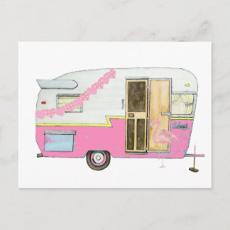 Carte Postale Pink She Shed Camper Trailer