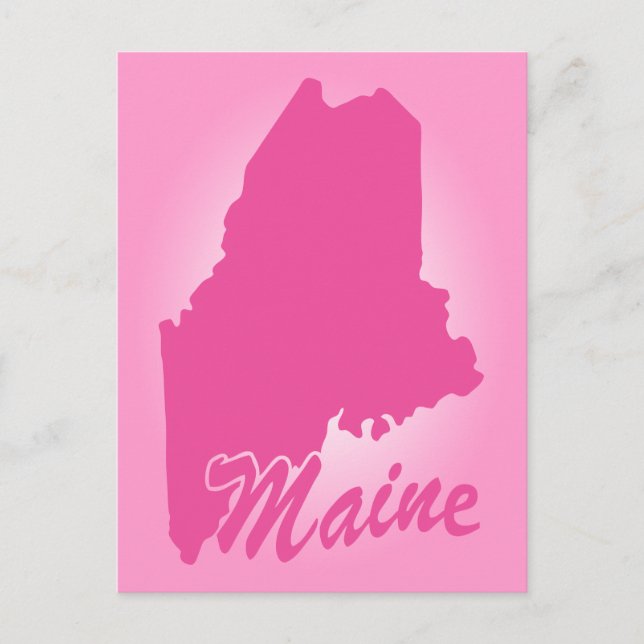 Carte postale Pink State Maine (Devant)