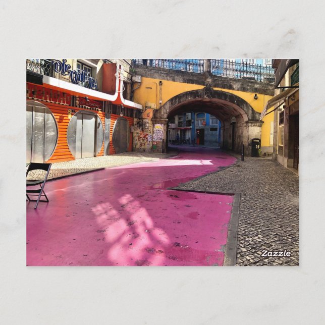 Carte Postale Pink Street, Lisbonne, Portugal (Dos)