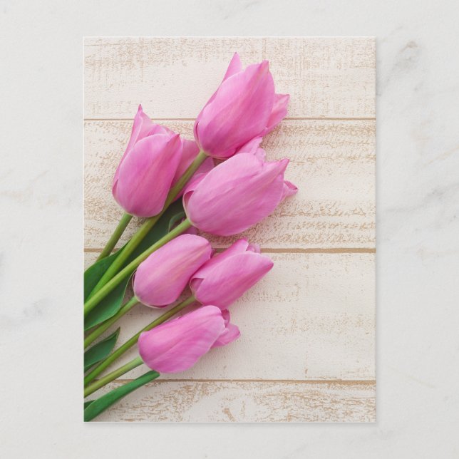 Carte Postale pink tulips | birthday | mothersday | (Devant)