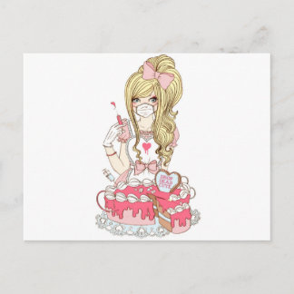Carte Postale Pinkarol pour la baisse complètement mignonne