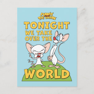Carte Postale Pinky et le cerveau   Reprendre Le Monde