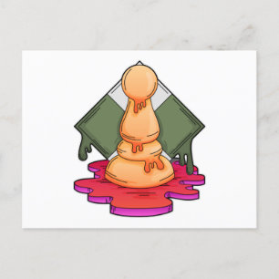 Carte Postale Pion de jeu d'échecs