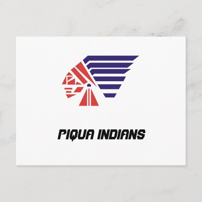 Carte Postale Piqua Jeunes Football Indiens Esprit Porter (Devant)
