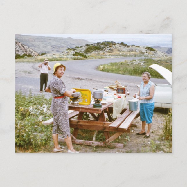 Carte postale Pique-Nique De Route (Devant)