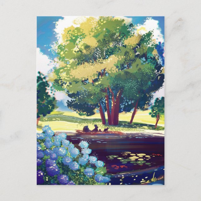 Carte Postale Pique-nique d'été (Devant)