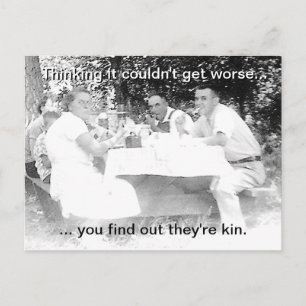 Carte Postale Pique-nique familial vintage