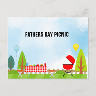Carte postale Pique-Nique fête des pères