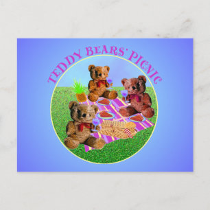 Carte Postale Pique-nique nounours