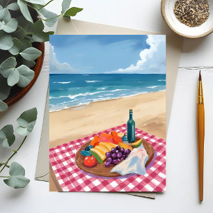 Carte Postale Pique-nique   Peinture Ocean Shore