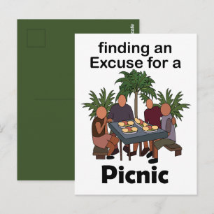 Carte Postale Pique-nique Trouver une excuse pour une fête pique