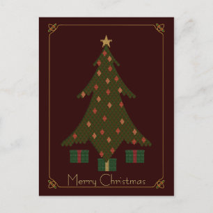 Carte postale piquée de Noël