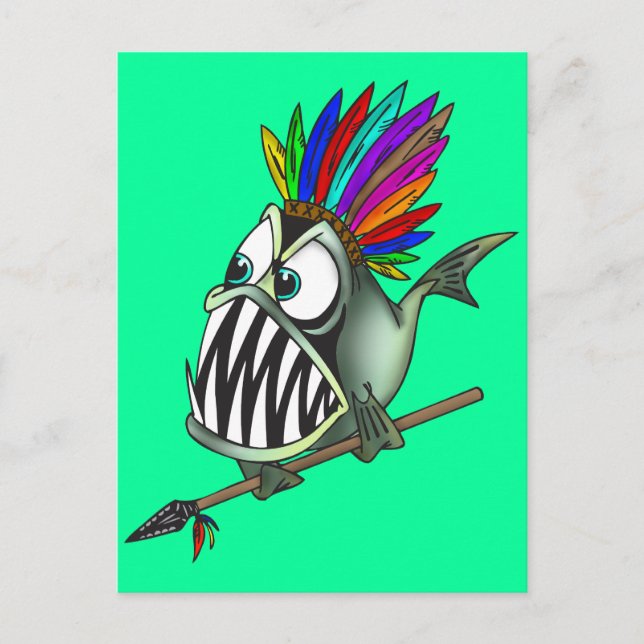 Carte Postale Piranha (Devant)