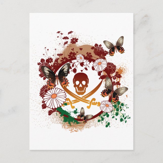 Carte Postale Pirate de fleurs (Devant)