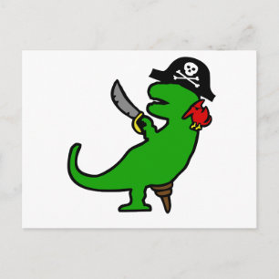 Carte Postale Pirate Dinosaur