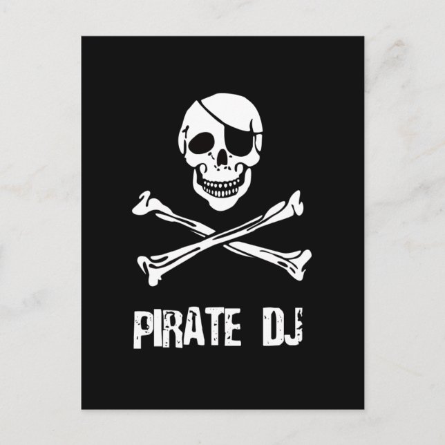 Carte Postale Pirate DJ (Devant)