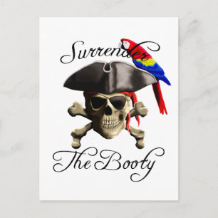 Carte Postale Pirate Drôle Se Rendre Le Butin