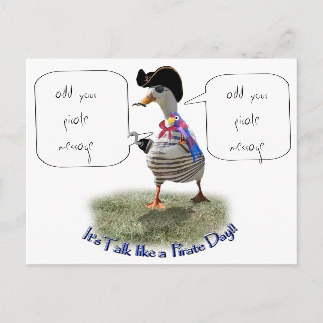 Carte Postale Pirate Duck (Devant)
