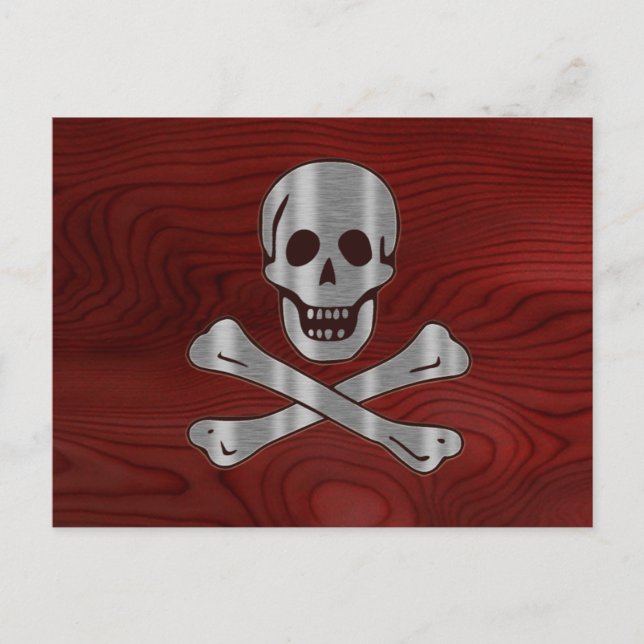 Carte Postale Pirate en bois d'acier (Devant)