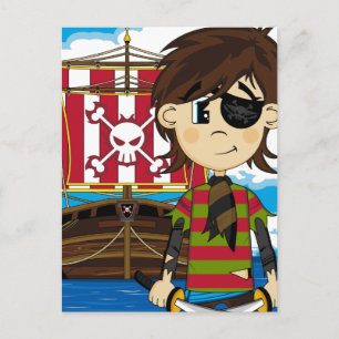 Carte postale Pirate et expédition