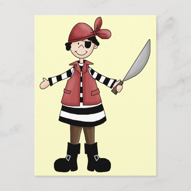 Carte Postale Pirate Girl (Devant)