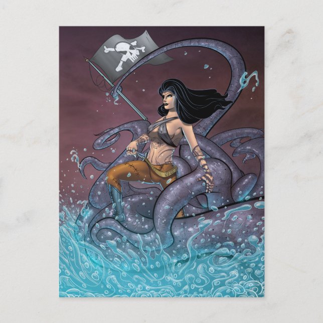 Carte Postale Pirate Girl (Devant)