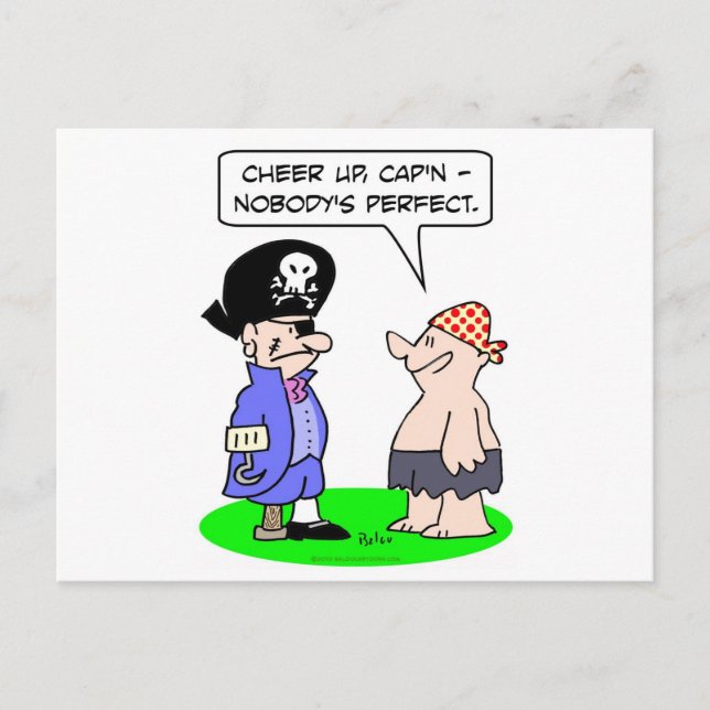 Carte Postale pirate nobodys patte patte patte patte parfaite (Devant)