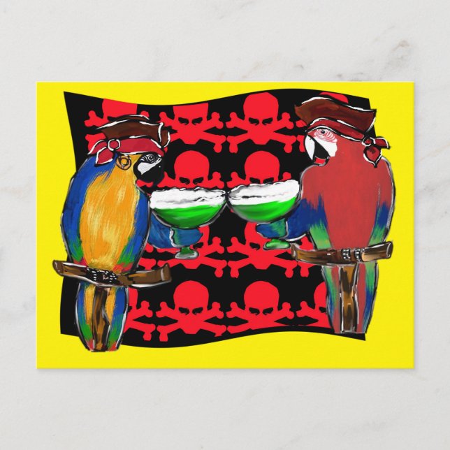 Carte Postale PIRATE Parrots (Devant)