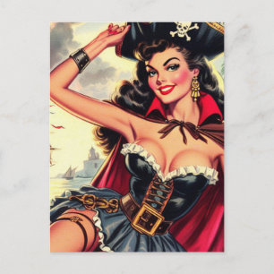 Carte Postale Pirate rétro vers le haut