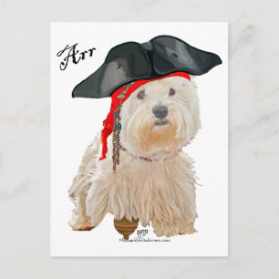 Carte Postale Pirate Westie