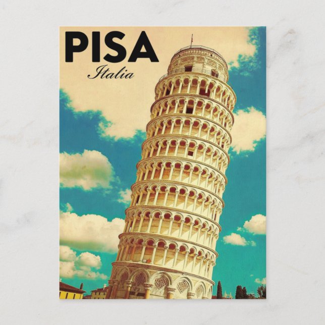 Carte Postale Pisa Leaning Tower Italia (Devant)