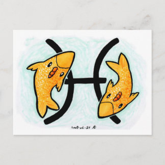 Carte postale Pisces Chicken