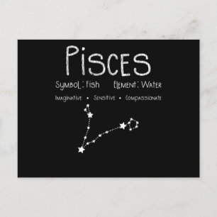 Carte Postale Pisces Horoscope Astrologie Étoile Signal Annivers