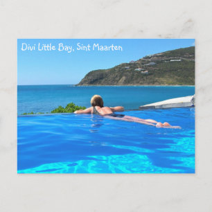 Carte Postale Piscine à débordement Divi Little Bay, Sint Maarte