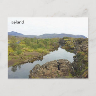 Carte Postale Piscine de noyade, Parc national de Thingvellir, I