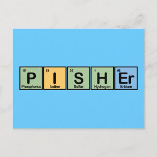 Carte Postale Pisher fait d'éléments