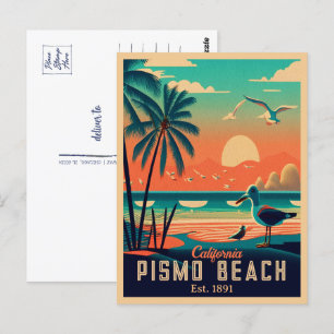 Carte Postale Pismo Beach California Sunset Souvenirs 1960