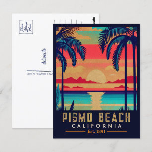 Carte Postale Pismo Beach California Sunset Souvenirs 1960