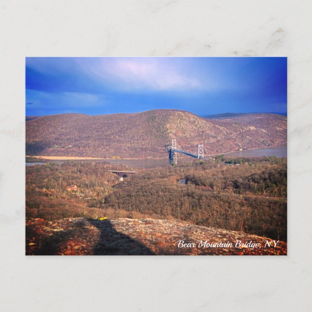 Carte Postale Piste Popolopen Vue du pont de Bear Mountain (Devant)