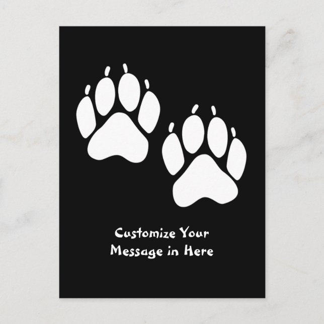 Carte Postale Pistes animales (Devant)