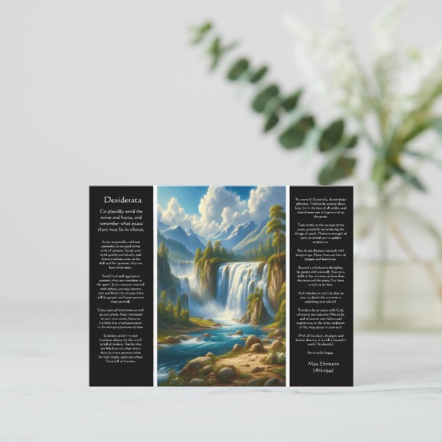 Carte Postale Pistes de chutes d'eau de Desiderata (Debout devant)