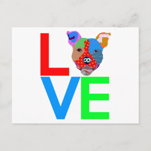 Carte Postale Pitbull Love