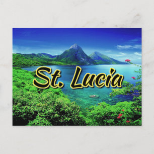 Carte Postale Pitons de Sainte-Lucie