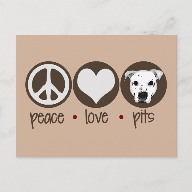 Carte Postale Pits d'amour de paix (Devant)