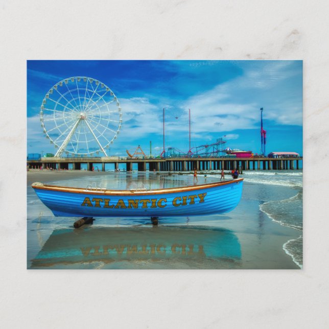Carte Postale Pittoresque Atlantic City Boardwalk (Devant)